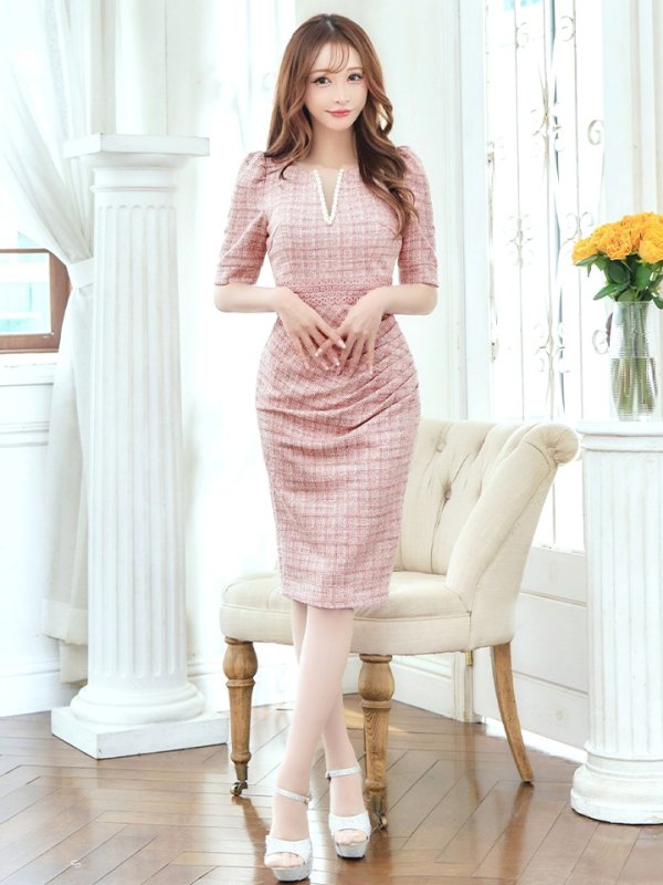 ダスティーローズ モデル：真優川咲　身長：158cm　着用サイズ：8号(Sサイズ)