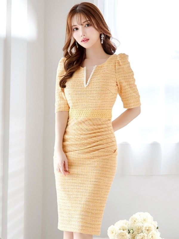 イエロー モデル：ゆめ　身長：160cm　着用サイズ：8号(Sサイズ)