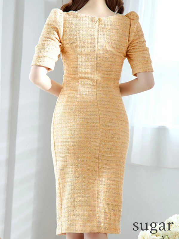 イエロー モデル：ゆめ　身長：160cm　着用サイズ：8号(Sサイズ)