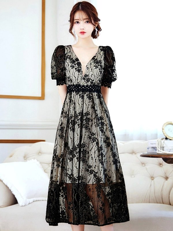 ブラックベージュ モデル:ゆめ 身長:160cm 着用サイズ:8号(Sサイズ)