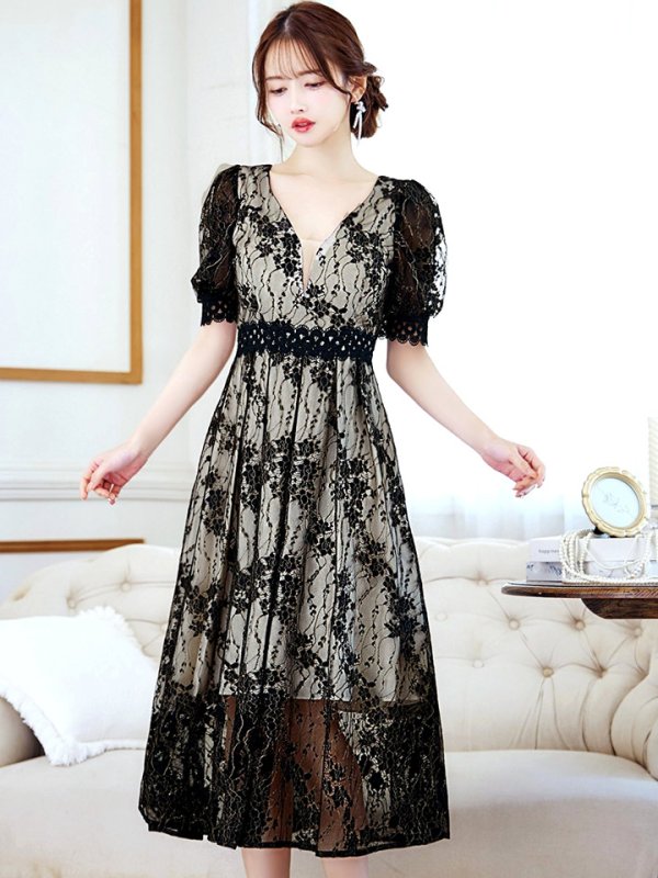 ブラックベージュ モデル:ゆめ 身長:160cm 着用サイズ:8号(Sサイズ)