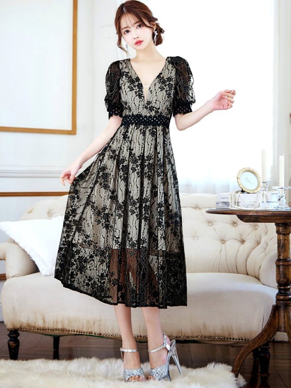 ブラックベージュ モデル:ゆめ 身長:160cm 着用サイズ:8号(Sサイズ)