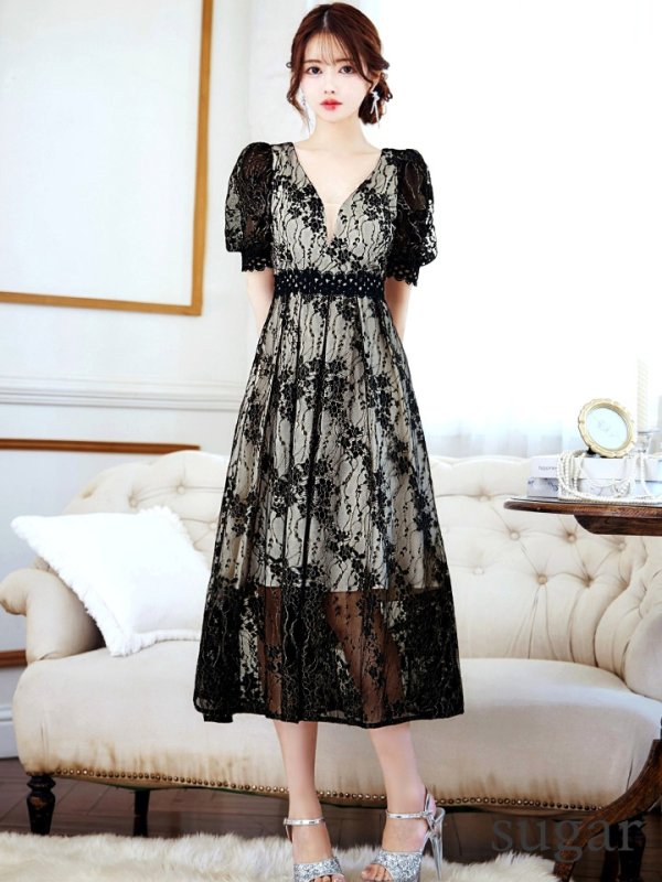 ブラックベージュ モデル:ゆめ 身長:160cm 着用サイズ:8号(Sサイズ)