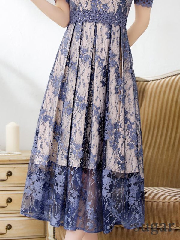 ブルーベージュ モデル:ゆめ 身長:160cm 着用サイズ:8号(Sサイズ)