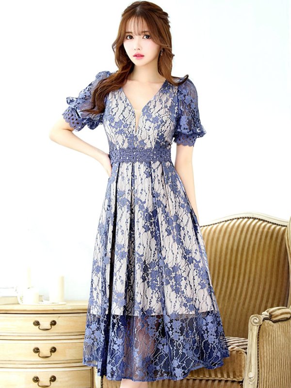 ブルーベージュ モデル:ゆめ 身長:160cm 着用サイズ:8号(Sサイズ)