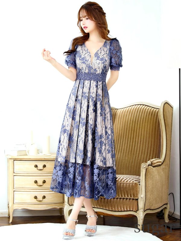 ブルーベージュ モデル:ゆめ 身長:160cm 着用サイズ:8号(Sサイズ)