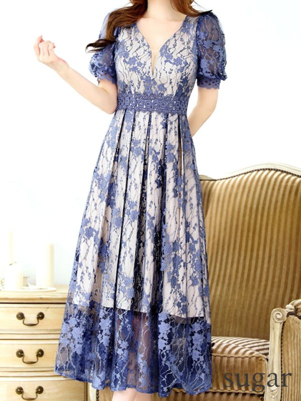 ブルーベージュ モデル:ゆめ 身長:160cm 着用サイズ:8号(Sサイズ)