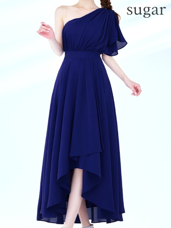 ダークブルー モデル：ゆめ　身長：160cm　着用サイズ：8号(Sサイズ)