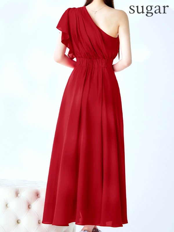 ダークレッド モデル：ゆめ　身長：160cm　着用サイズ：8号(Sサイズ)