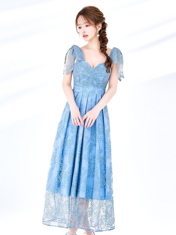 ブルー モデル:ゆめ 身長:160cm 着用サイズ:8号(Sサイズ)