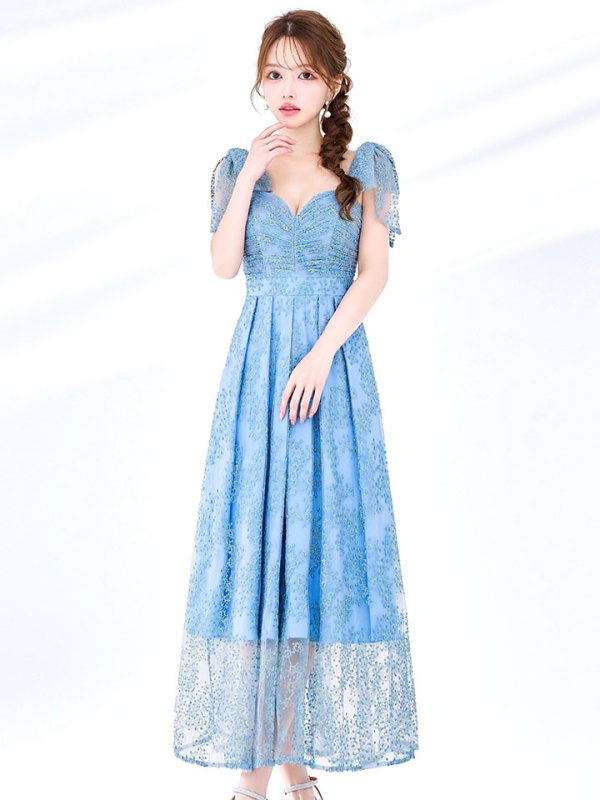 ブルー モデル:ゆめ 身長:160cm 着用サイズ:8号(Sサイズ)