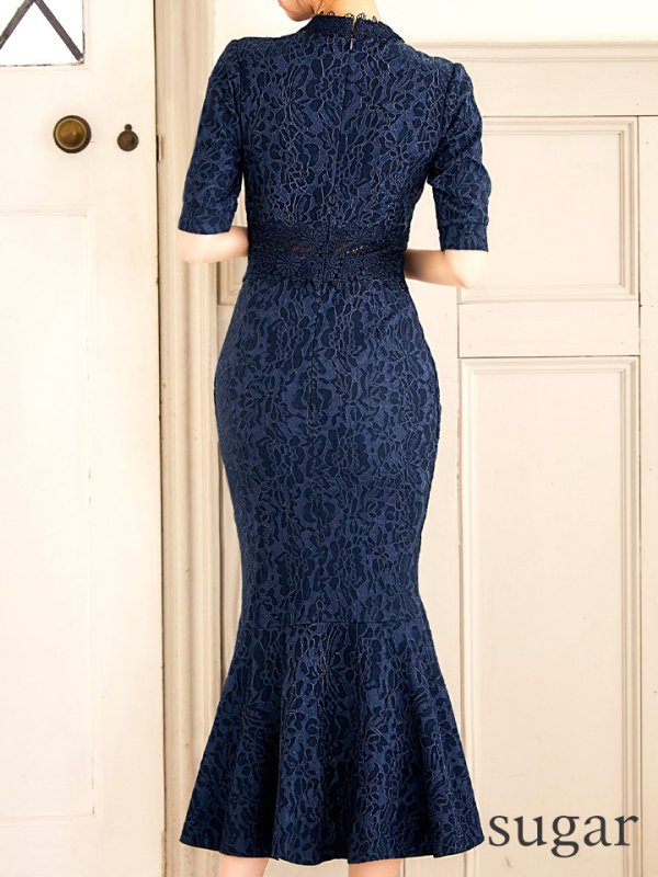 ネイビー モデル：ゆめ　身長：160cm　着用サイズ：8号(Sサイズ)