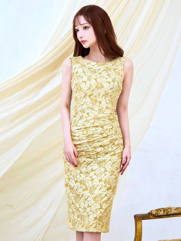 セイロンイエロー　モデル：真優川咲　身長：158cm　着用サイズ：8号(Sサイズ)