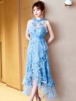 パウダーブルー　モデル：ゆめ　身長：160cm　着用サイズ：８号(Sサイズ)
