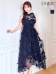 ネイビー　モデル：りな　身長：160cm　着用サイズ：8号(Sサイズ)
