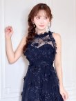 ネイビー　モデル：りな　身長：160cm　着用サイズ：8号(Sサイズ)