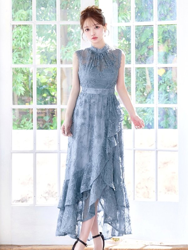 ブルーグレー　モデル：ゆめ　身長：160cm　着用サイズ：8号(Sサイズ)