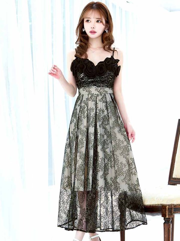 ブラックベージュ　モデル：ゆめ　身長：160cm　着用サイズ：8号(Sサイズ)　