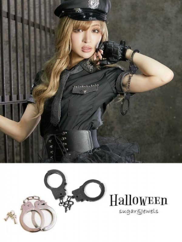 画像1: 【即日発送】【ハロウィンコスプレ小物】カギ付き手錠【1サイズ/2カラー】[HC02] (1)