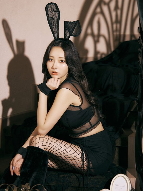 画像5: 【即日発送！】【ハロウィン】 シアーバニーセットアップ 【コスプレ8点セット】 【XS-Mサイズ/1カラー】[HC03] (5)