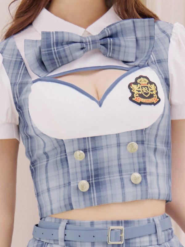 画像34: 【即日発送！】【ハロウィン】アイドルスクールガールセットアップ 【コスプレ5点セット】[OF04] (34)