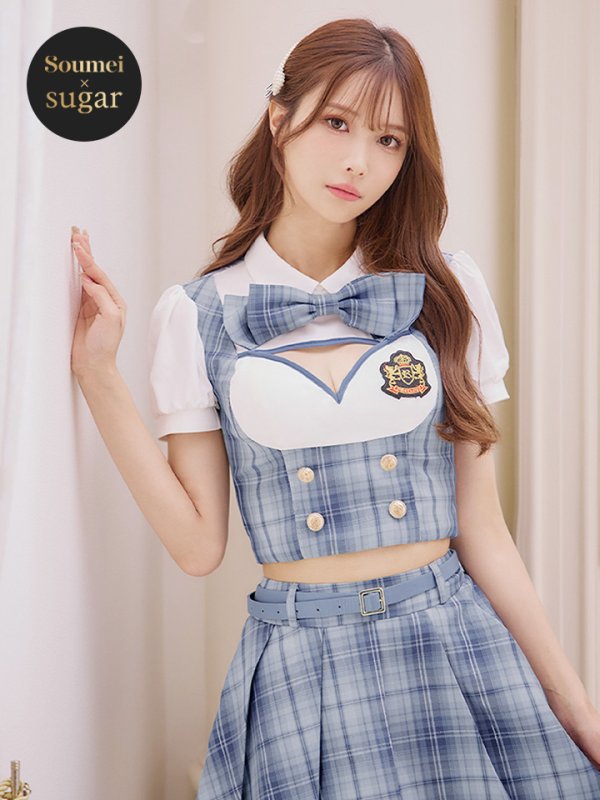 画像2: 【即日発送！】【ハロウィン】アイドルスクールガールセットアップ 【コスプレ5点セット】[OF04] (2)