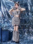 画像4: 【PyunA.コラボ】 【即日発送！】【ハロウィン】フード付きウルフセットアップ 【コスプレ7点セット】 【XS-Mサイズ/1カラー】[YMT] (4)