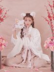画像5: 【ノベルティ対象】【即日発送！】【ハロウィン】猫巫女レース袴 【コスプレ5点セット】 【FREEサイズ/2カラー】[OF01-OMN] (5)