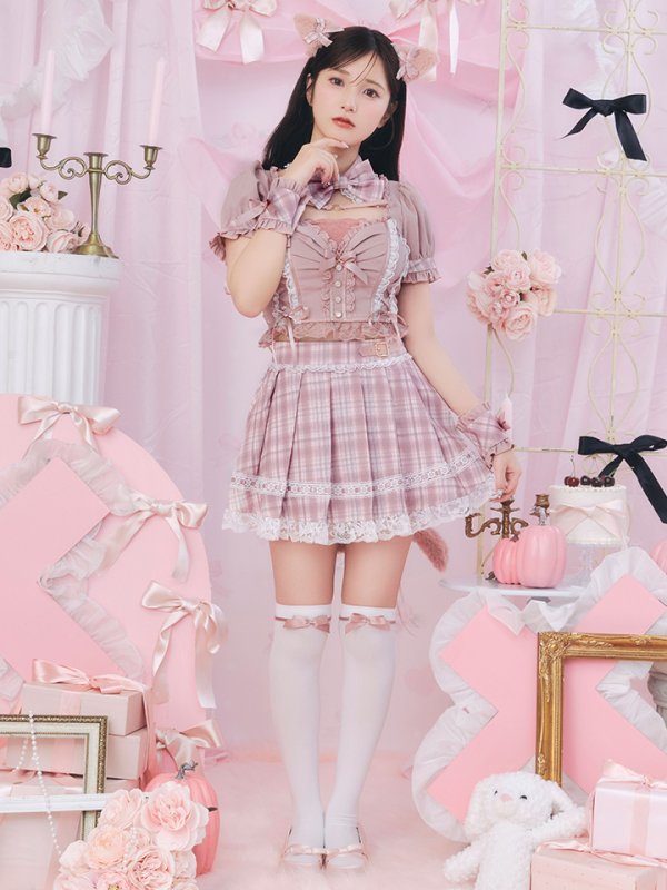 画像9: 【即日発送！】【sugar nine×マリームーンコラボ】 【ハロウィン】マリームーンコラボ制服ネコセットアップ 【コスプレ7点セット】 【XS-Lサイズ/2カラー】[HC03] (9)