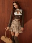 ブラウン　モデル:三上悠亜　身長:159cm　着用サイズ:Sサイズ