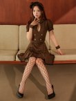 ブラウン　モデル:三上悠亜　身長:159cm　着用サイズ:Sサイズ