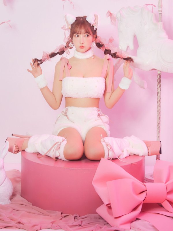 画像12: 【即日発送】【ハロウィン】 もこもこキャットリボンセットアップ 【コスプレ6点セット】 【Fサイズ/3カラー】[HC03] (12)