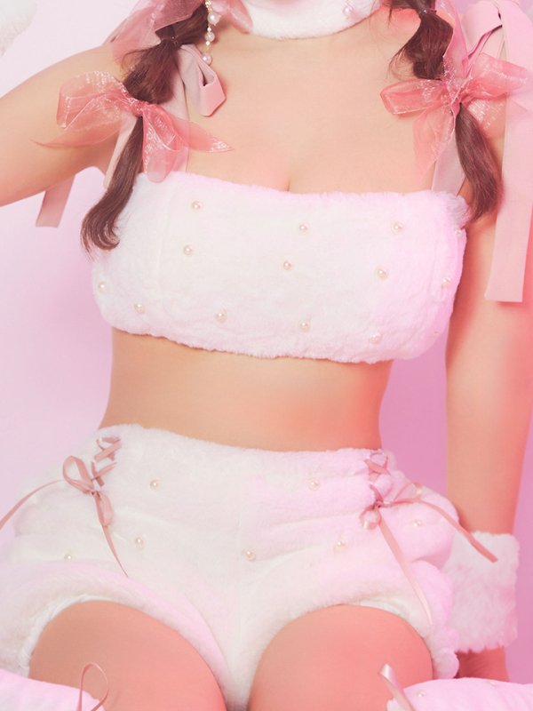 画像23: 【即日発送】【ハロウィン】 もこもこキャットリボンセットアップ 【コスプレ6点セット】 【Fサイズ/3カラー】[HC03] (23)