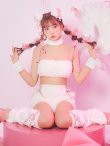 画像3: 【即日発送】【ハロウィン】 もこもこキャットリボンセットアップ 【コスプレ6点セット】 【Fサイズ/3カラー】[OF01] (3)