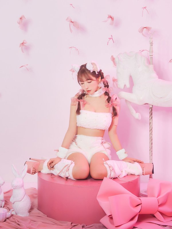 画像8: 【即日発送】【ハロウィン】 もこもこキャットリボンセットアップ 【コスプレ6点セット】 【Fサイズ/3カラー】[HC03] (8)