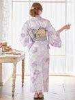 画像5: 【即日発送】【高級浴衣】薄紫に椿浴衣三点セット[YMT] (5)