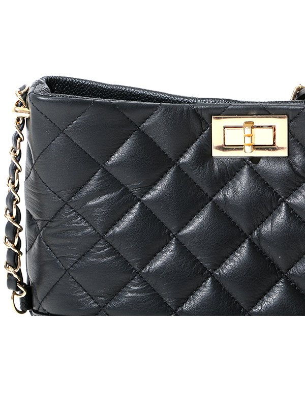 画像9: キルティング/バイカラー/クラシカル/チェーン/ショルダーバッグ[HC02] (9)