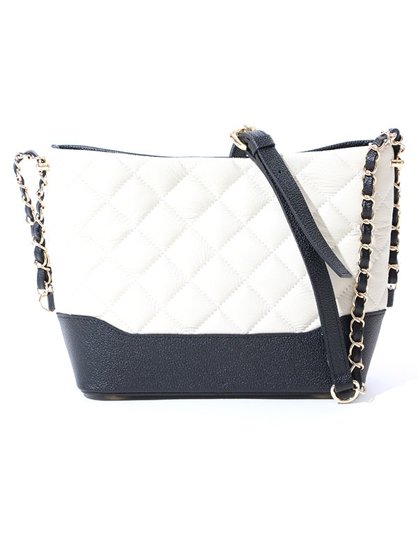 画像5: キルティング/バイカラー/クラシカル/チェーン/ショルダーバッグ[HC02] (5)