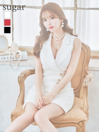 Jessica ジェシカ シアー ビジュー パール タイトミニキャバドレス 