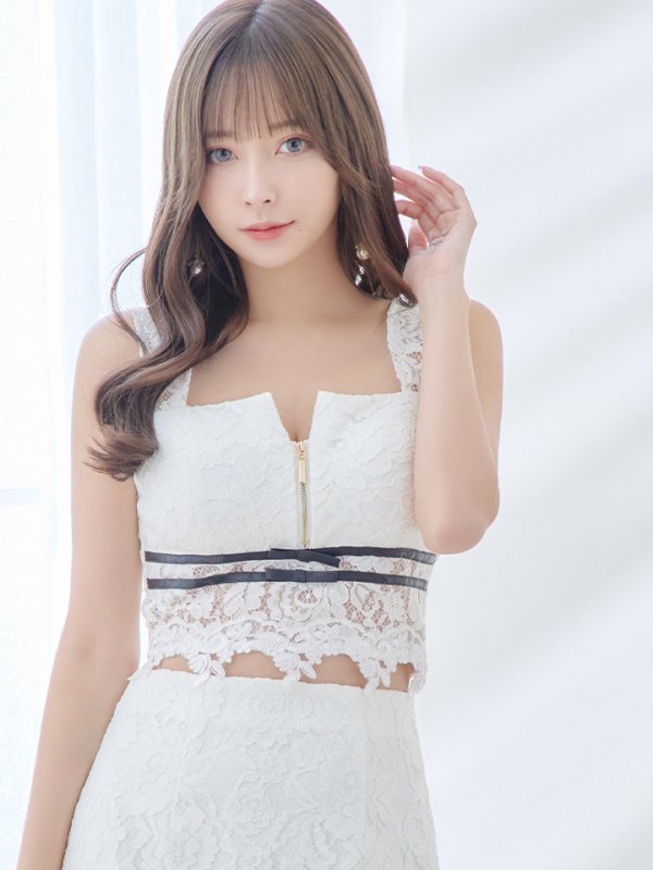 画像4: 【Jessica/ジェシカ】 セットアップ/ フラワーレース/ フロントップ/ リボン/ ノースリーブ/フレア/ ミニドレス/ キャバドレス【HC03】 (4)