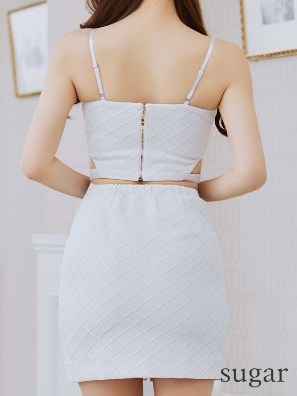 画像9: 【Jessica/ジェシカ】フロントジップ/ カットアウト/ ゴールドバックル/ ラインストーン/ タイト/ セットアップ/ ミニドレス/ キャバドレス【HC03】 (9)