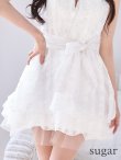 ホワイト　モデル：真優川咲　身長：158cm　着用サイズ：Sサイズ