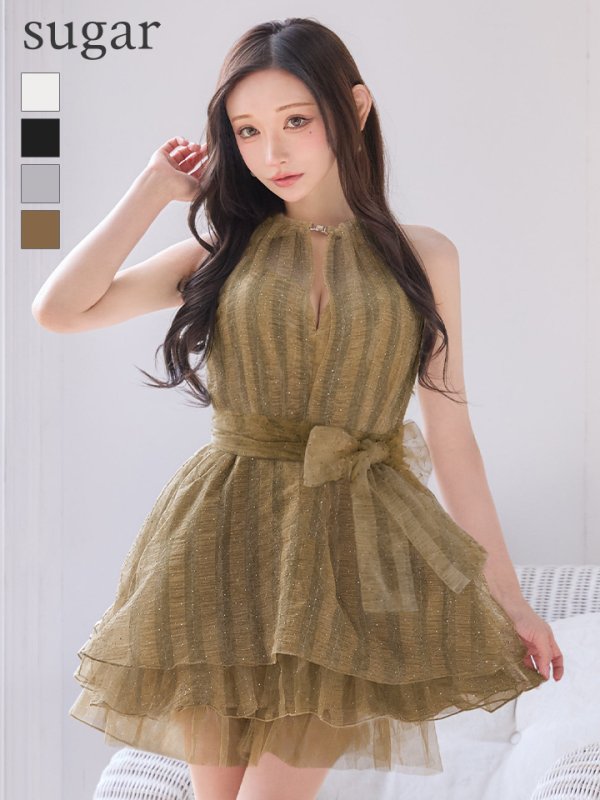 ブラウン　モデル：真優川咲　身長：158cm　着用サイズ：Sサイズ