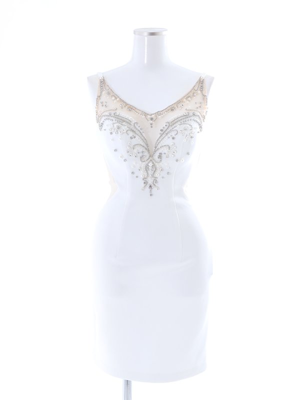 画像12: 【Jessica/ジェシカ】シンプル/ ワンカラー/ ビジュー/ シアー/ キャミソール/ ストレッチ/ タイト/ ミニドレス/ キャバドレス【HC03】 (12)