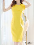 画像9: XS-Lサイズあり 【GINZA COUTURE/銀座クチュール】シンプル/ ワンカラー/ ノースリーブ/ タイト/ 膝丈/ ミディアムドレス/ キャバドレス[OF2] (9)