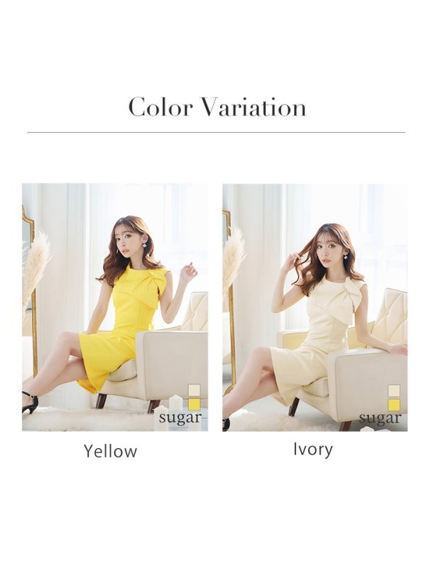 画像30: XS-Lサイズあり 【GINZA COUTURE/銀座クチュール】シンプル/ ワンカラー/ ノースリーブ/ タイト/ 膝丈/ ミディアムドレス/ キャバドレス[OF2] (30)