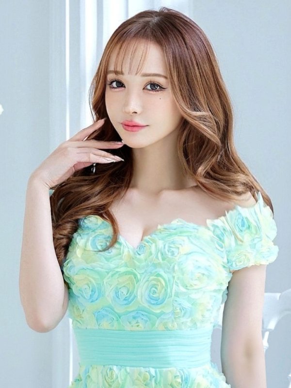 画像26: XLサイズあり【CLEO CLOE/ クレオ クロエ】 オケージョンドレス/ パーティードレス/ ステージドレス/ イベントドレス/ 立体フラワー/ オフショル/ スピンドル/ ロングドレス long[OF05] (26)