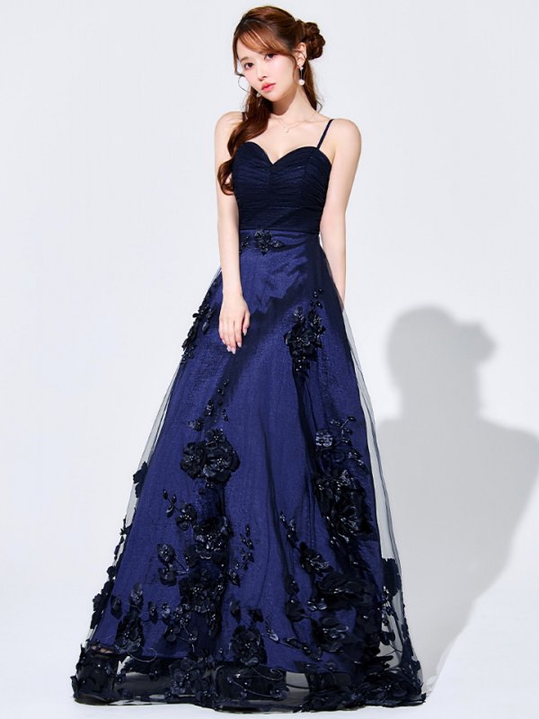 ネイビー モデル：ゆめ　身長：160cm　着用サイズ：8号(Sサイズ)