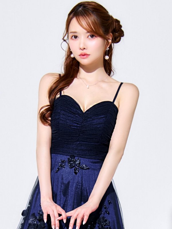 ネイビー モデル：ゆめ　身長：160cm　着用サイズ：8号(Sサイズ)