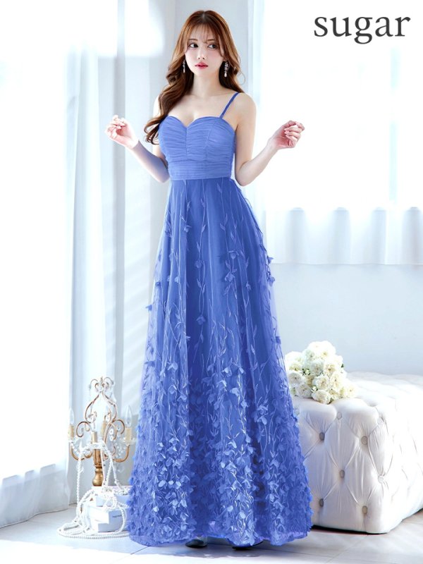 画像7: XLサイズあり【CLEO CLOE/ クレオ クロエ】 オケージョンドレス/ パーティードレス/ ステージドレス/ イベントドレス/ 立体フラワー/ キャミソール/ Aライン/ フレア/ ロングドレス long[OF05] (7)